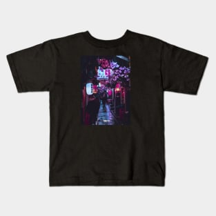 Tokyo Street Neon Synthwave Kids T-Shirt